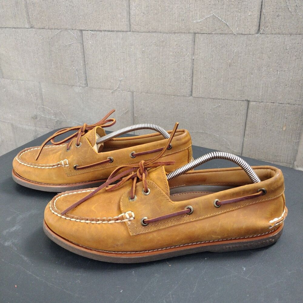 Sperry Gold Cup Boat Shoes STS12428 Tan / Carmel Soft Leather Men’s US Size 10 M